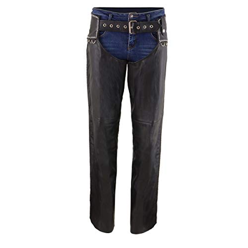 Image of Milwaukee Leather Premium Leather Motorcycle Riding Chaps for Women Bikers