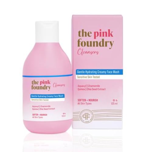 Image of The Pink Foundry Gentle Hydrating Creamy Face Wash for all Skin Types | Boost Hydration, Strengthen Skin Barrier & Reduces Dryness | Soap free, Fragrance Free & Sulphate Free | Vegan Face Wash | For Men & Women | 125ml