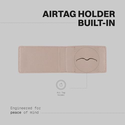 The Frenchie Co. - 2-in-1 AirTag Money Clip - Full-Grain Italian Leather - Dedicated Apple AirTag pocket for tracking - Slim magnetic cash holder for minimalist carry4