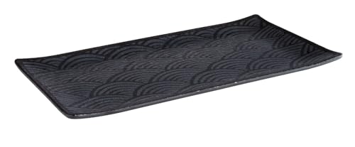 Plateau en mélamine noir APS 84902 au design épuré mat