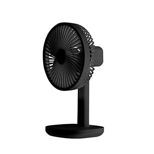Ventilador de Mesa con Dos Hojas Turbo Muy Silenciosas Smart Touch Portátil Ventilador USB Pequeño Ventilador para Escritorio, Tecnología Silenciosa de Circulación del Aire Ciclónico,Black