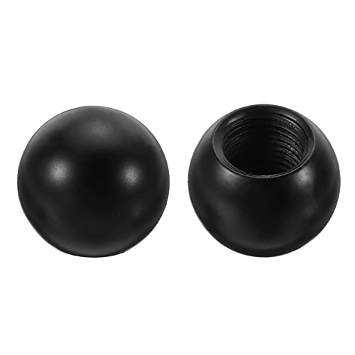 Image of PATIKIL M10 x 1mm Thread Lamp Finials Cap Knob, 10 Pack Lamp Decoration Screw Caps for Lamp Harp Holder's Top Lamp Shade, Large Size Black