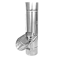 SAREI Regenrohrklappe Verzinkt DN 100 Regenwasserklappe mit Sieb Dichtheit und effizienter Betrieb des Rinnensystems für Dachrinnengröße, Aluminium, Nennweite 100