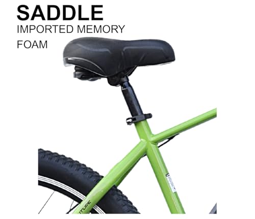 Image of Neelam Bull FIRE NB1.0 Unisex Electric Bicycle T-26 | Removable Battery 36V-250W|10.4AH|Suspension|Battery Indication Display|Saddle with Memory Foam Color-Lemon Green