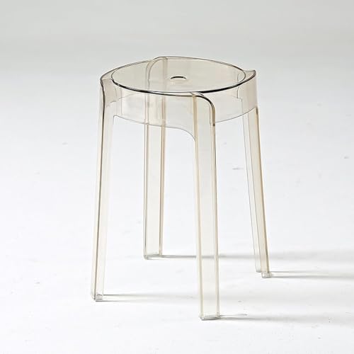 Taburete de ducha de acrílico transparente, asiento de plástico resistente al agua, diseño apilable para baño, cocina, dormitorio, oficina en casa