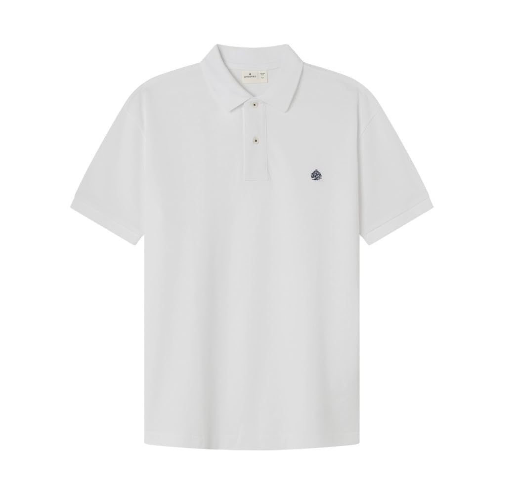 SPRINGFIELD Men's 5ic-Polo Bas Reg T9 V, Standard White, XS