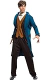Rubie's Adult Men's Deluxe Fantastic Beasts Newt Scamander Costume X-Large 50 Blue/Brown