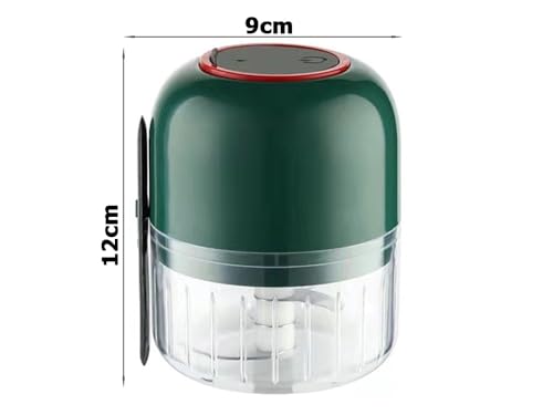 EUROXANTY Picadora de Carne | Licuadora portátil con Batería recargable | Picadora automática para Cebolla, Hielo y Frutos secos | Mini-Picadora eléctrica con Cuchillas de Acero inoxidable (Azul) - imagen 2