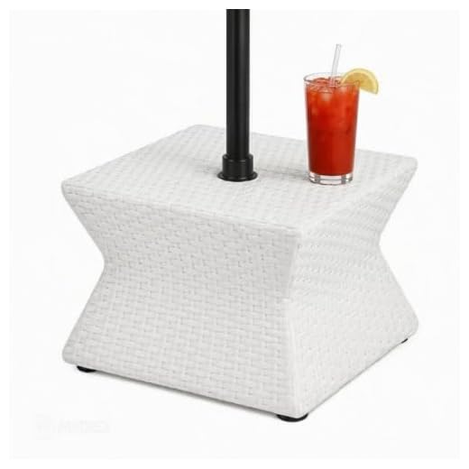 Stylish Outdoor Side Table with Umbrella Hole