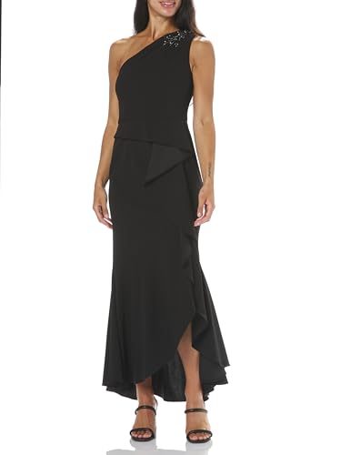 Adrianna Papell Women's Beaded Knit Crepe Gown2