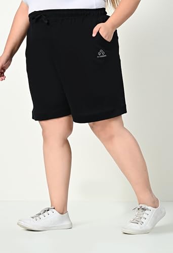 Image of Women's Plus Size Bermunda Shorts | Knee Length Cotton Short | Half Pants for Womens