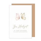 Edition Seidel Premium Glückwunschkarte zur Hochzeit mit Umschlag. Hochzeitskarte Grußkarte Karte Klappkarte Spruch Vermählung Ja-Wort Brautpaar Paar Mann & Frau Liebe Nähe und Vertrauen (H537 SW026)