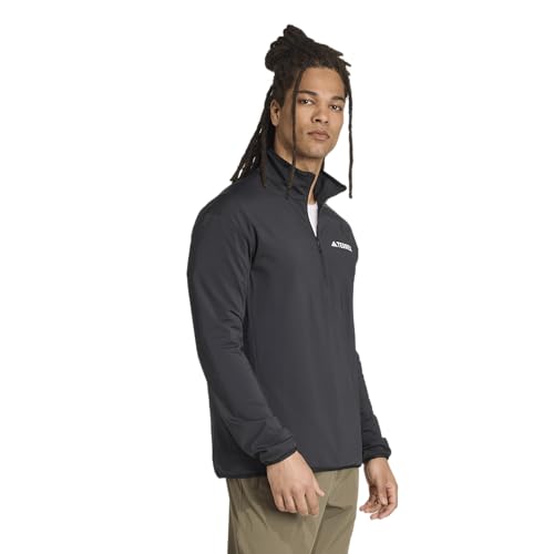 adidas Men's Terrex Multi Climawarm Half-Zip Tech Fleece Hiking Sweatshirt4