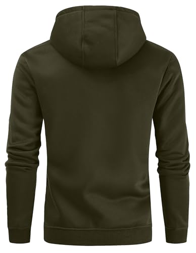 Gesean Men's Zip Up Fleece Hoodie Casual Drawstring Hooded Sweatshirt with Kanga Pocket2
