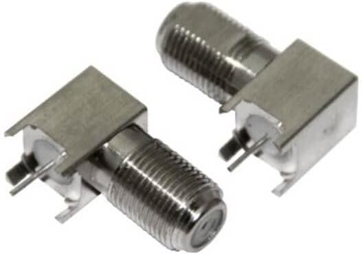 20PCS 1PCS F Type Angle Connector Coax Female for PCB Mount