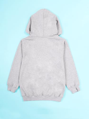 Image of KiddoPanti Unisex Solid Pullover Hooded Fleece Sweatshrit | Cotton Poly Fleece Fabric | Waist Length, Full Sleeve Hoodie | 2 Kangaroo Pockets | Winter Wear for Boys & Girls