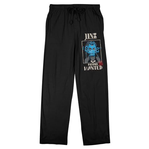 League of Legends Arcane Jinx Wanted Poster Adult Black Sleep Pajama Pants