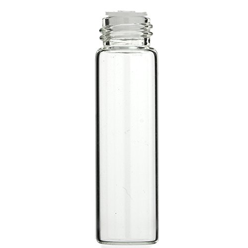 Aura Variety 12-PACK MADE IN USA 2 Dram 8 ml Clear Glass Vials with Orifice Reducer and Screw Caps (Oils Perfume Gold Prospecting Hobby Craft)