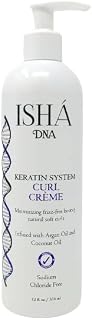 Keratin System Curl Creme - Infused with Argan Oil and Coconut Oil - Moisturizing Frizz Free Bouncy Natural Soft Curls - Curling Cream For Wavy and Curly Hair - Sulfate Free