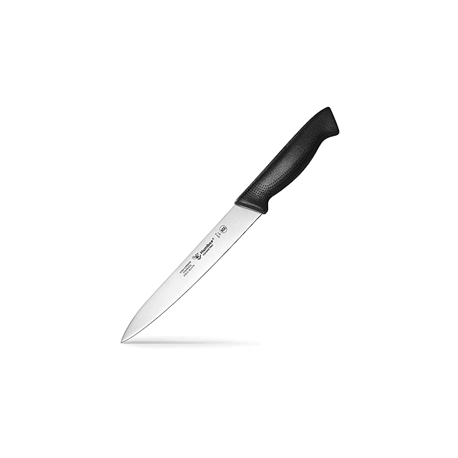 HUMBEE-Chef-Utility-Kitchen-Knife-Cusine-Pro-Chef-Utility-Knife-8-Inch-NSF-Certified Humbee Cusine Pro 8 inch Utility Kitchen Knife Razor Sharp Blade Multipurpose use Comfortable Grip Dishwasher Safe NSF Certified Black