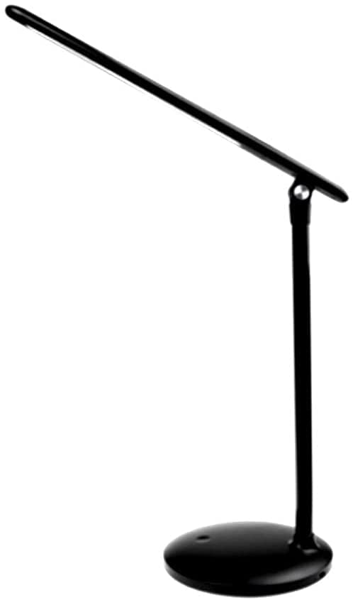 Lampe de bureau rechargeable USB noire et pliante pour dortoir