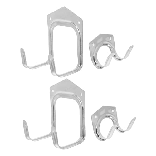 ABOOFAN 4piezas Estante De Doble Gancho Para Cuarto De Herramientas Organizador De Garaje Montaje Pared Ganchos De Pared Para Tableros Perforados Uso Cobertizo y Garaje