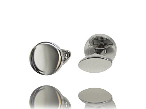 Mancuernillas de acero inoxidable Beaute Silver para hombres