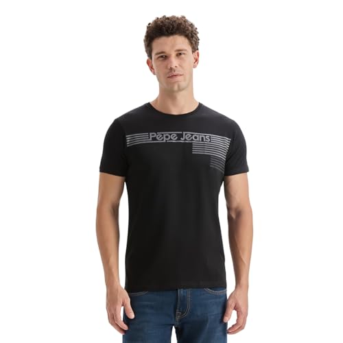 Men's Black Graphic Print T-Shirt