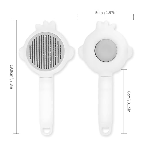 Image of Zoocozy Cat Brush for Shedding, Dog Deshedding Brush, Pet Hair Removal Tool for Puppy Pitten(White)