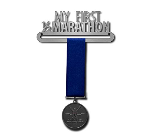 Allied Medal Hangers - My First 1/2 Marathon - Single Medal Holder (6'' Wide with 1 Hang bar) - Myriad/Myriad Bold