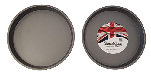 Samuel Groves 2X Victoria Sandwich Cake Tin Pan 7" (17.5cm) Superior Double Coated Non Stick Fixed Base, Made in England - Image 2