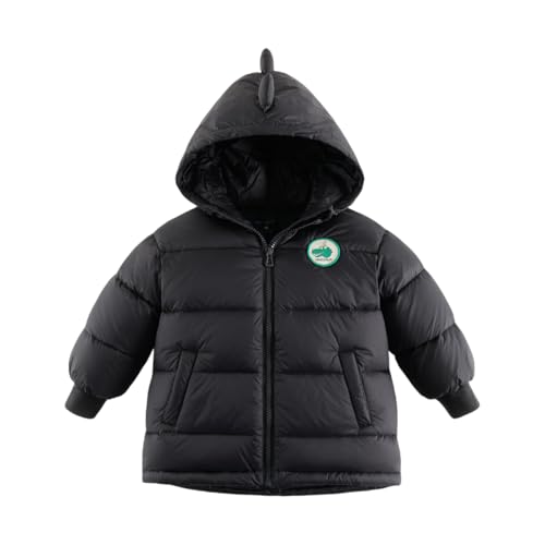 marc & janie Boys Dinosaur Hooded Mid-Length Down Coat Long Sleeve Zip Warm Jacket Outerwear 240916