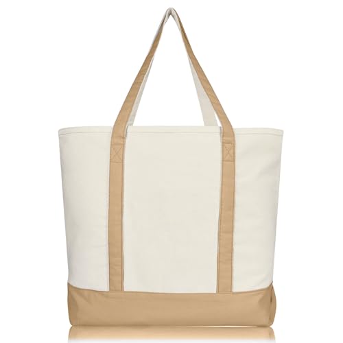 Image of 22 inch Heavy Duty Cotton Canvas Tote Bag (Zippered)