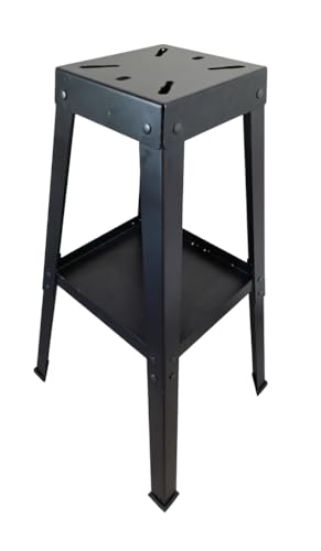 Image of Universal 4 Legs Bench Grinder Buffer Vise Stand with Tool Tray Grinder Stand (Powder Coated Black)
