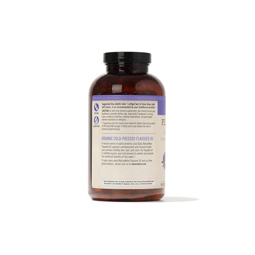 Naturewise FLAX1000-240-US-A Flaxseed Oil 1200 Mg, Fish Free Omega 3 Supplement With 720Mg Ala, Omega 3 6 9, Dietary Supplement For Heart Health Support - Organic thumb #7