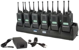 Miniatura 2 de Cargador de escritorio rápido de doce bahías para radio bidireccional recargable Motorola APX 6000 - Diseño de doble cápsula