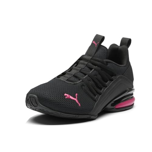 PUMA Kids Girls Axelion Mesh Lace Up Sneakers Shoes Casual - Black - Size 5 M2