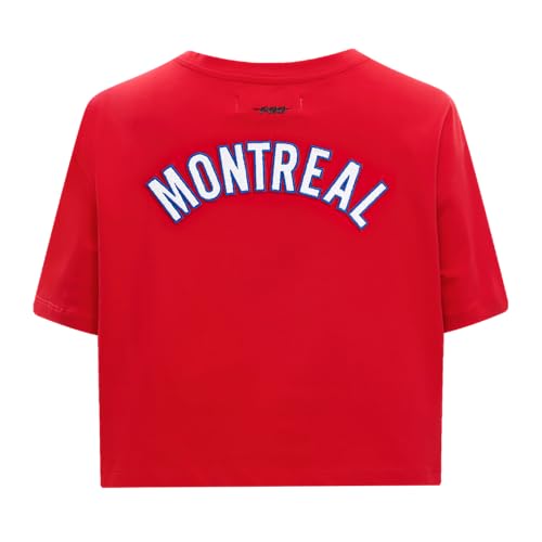 Camiseta de Algodón de Chenilla NHL Classic Premium Roja para Mujer 2