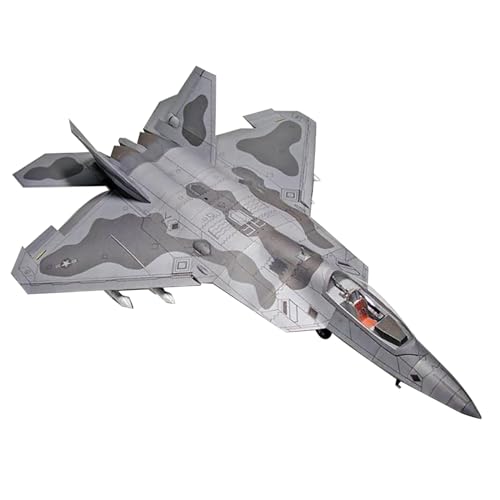MOOKEENONE 1:33 US F-22 Fighter Raptor Military Fighter Aircraft Paper Model Simulation Collection Display (Unassembled Kit)