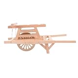 charrette ancienne en bois a vendre Mini chariot : forme réaliste et finition soignée, à utiliser dans le jardin, le bonsaï ou d'autres endroits pour la décoration, modèle de mini chariot décoratif