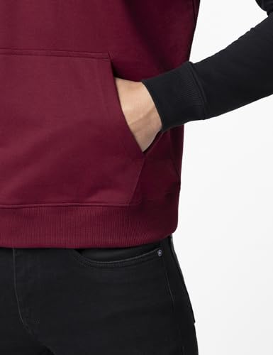 Image of FYLTR Men's Casual Colourblock Raglan Hoodie with Drawstrings - Utility Pockets | Ribbed Hem & Cuff | Winter Hoodie for Men