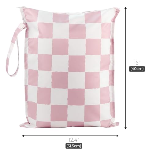 RelaxScene Wet Dry Bags Water Resistant - 2 Pack Reusable Waterproof Wet Dry Bag for Swimsuits & Baby Clothes - Leakproof Storage Pouch Bag for Travel & Baby Diaper - Travel Laundry Daycare Bags