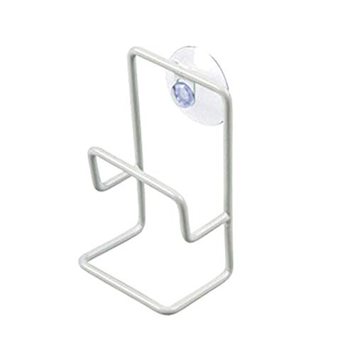 floatofly Soporte de secado de esponja con ventosa de metal para fregadero de drenaje, estante de drenaje, color blanco