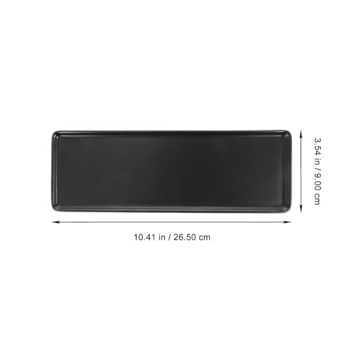 Plateau en céramique noir SHINEOFI rectangulaire multifonction pour coiffeuse