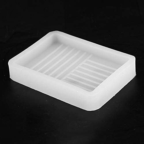 Silicone Concrete Mold for Soap Dish Rectangular with Stripe Handmade Cement Mould Nordic Original Ornaments