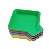 LuckyVin 4-Piece Game Organizer Set - Multi-Color Chip & Token Trays for Board Games, Poker, Card Nights, Casino Party Supplies (4)
