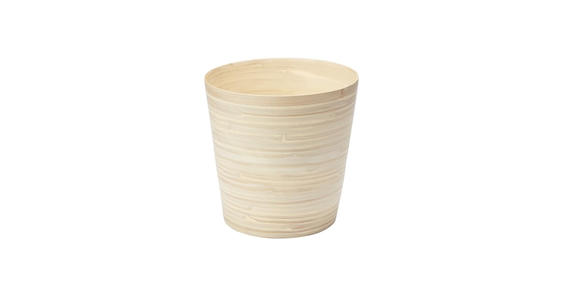 Amazon｜無印良品 ごみ箱 大 直径27×高さ27cm 竹 83428426｜フタ