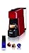 Nespresso EN200.R Macchina del caffè con Sistema a Capsule, Plastica, Rosso