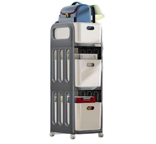 NIKASIKI ���[���S�� 2 �i / 3 �i �L���X�^�[�t�� 36×28.5×55cm / 36×28.5×86cm �z���C�g/�O���[ �ړ��� �f�X�N�����[ ���Ԏ��[ �����h�Z�����[ �������� �ȃX�y�[�X �ƒ�p �q������ �I�t�B�X (3?,gray)