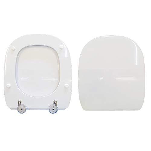 Asiento para inodoro CINQUECENTO POZZI GINORI compatible lacado blanco brillante poliéster